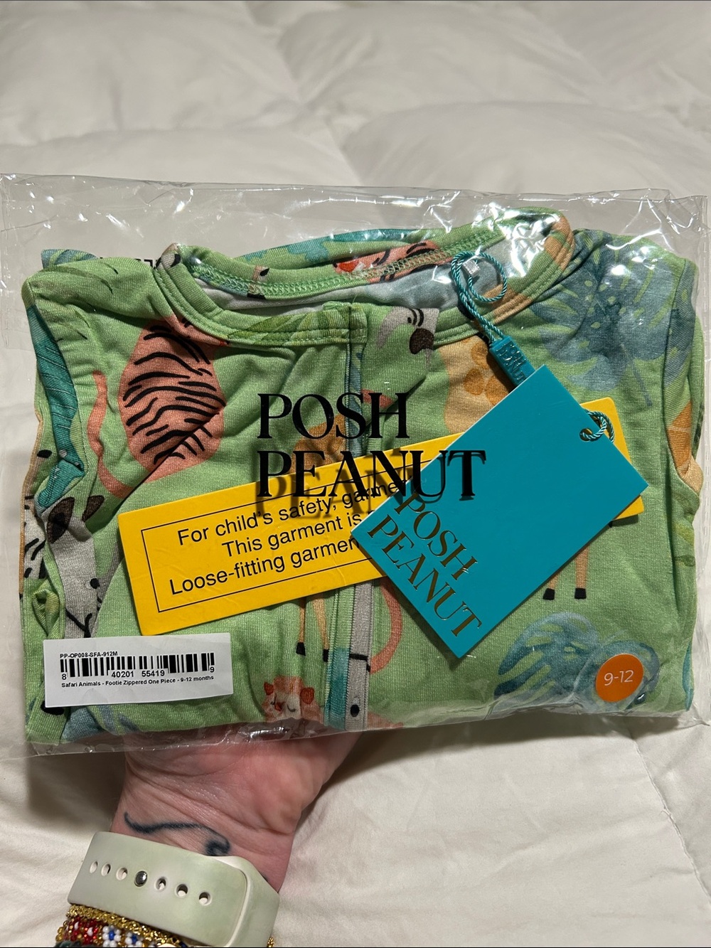 NIB Posh Peanut Safari animals - footie zippered one piece
